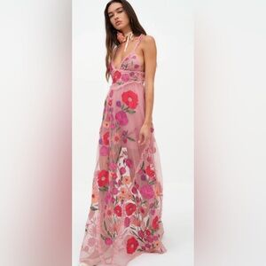 for Love & Lemons Kaylee Maxi dress - S Pink floral